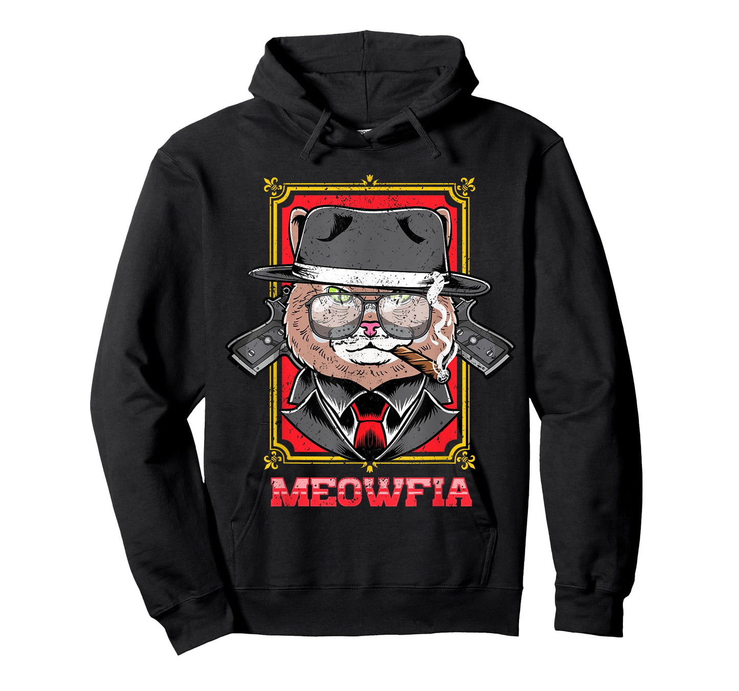Meowfia Cat Mafia Boss Funny Kitty Art T-Shirt