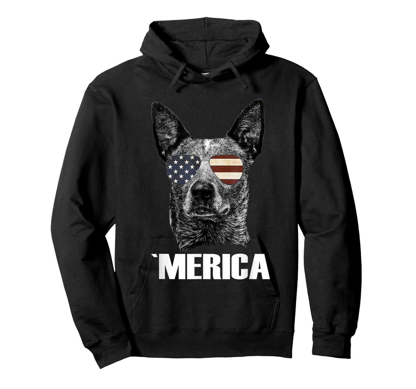 4th July Blue Heeler Dog Merica Patriotic USA Flag Cute T-Shirt