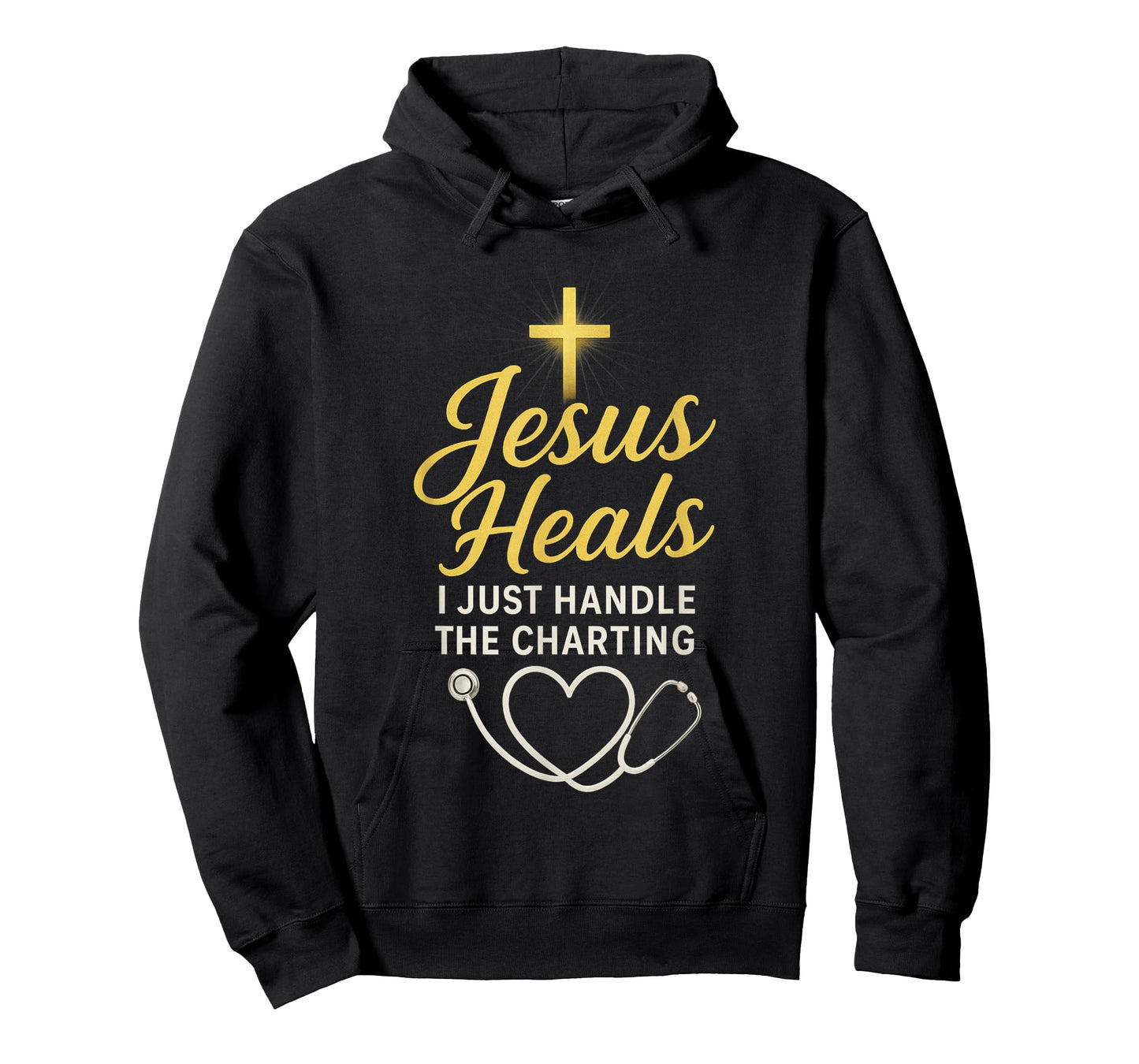 Christian Nurse Jesus Heals I Just Handle The Charting Nurse T-Shirt