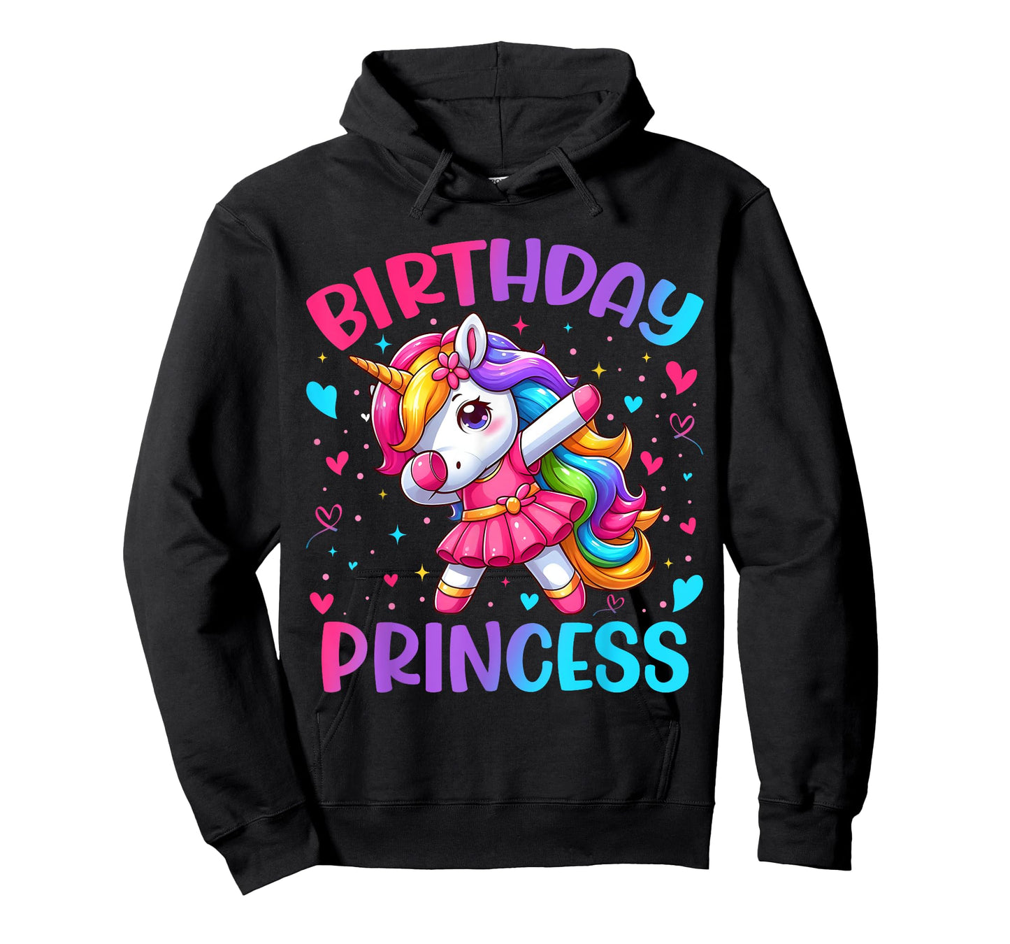 Birthday Princess Unicorn Dabbing Party Girls Kids T-Shirt