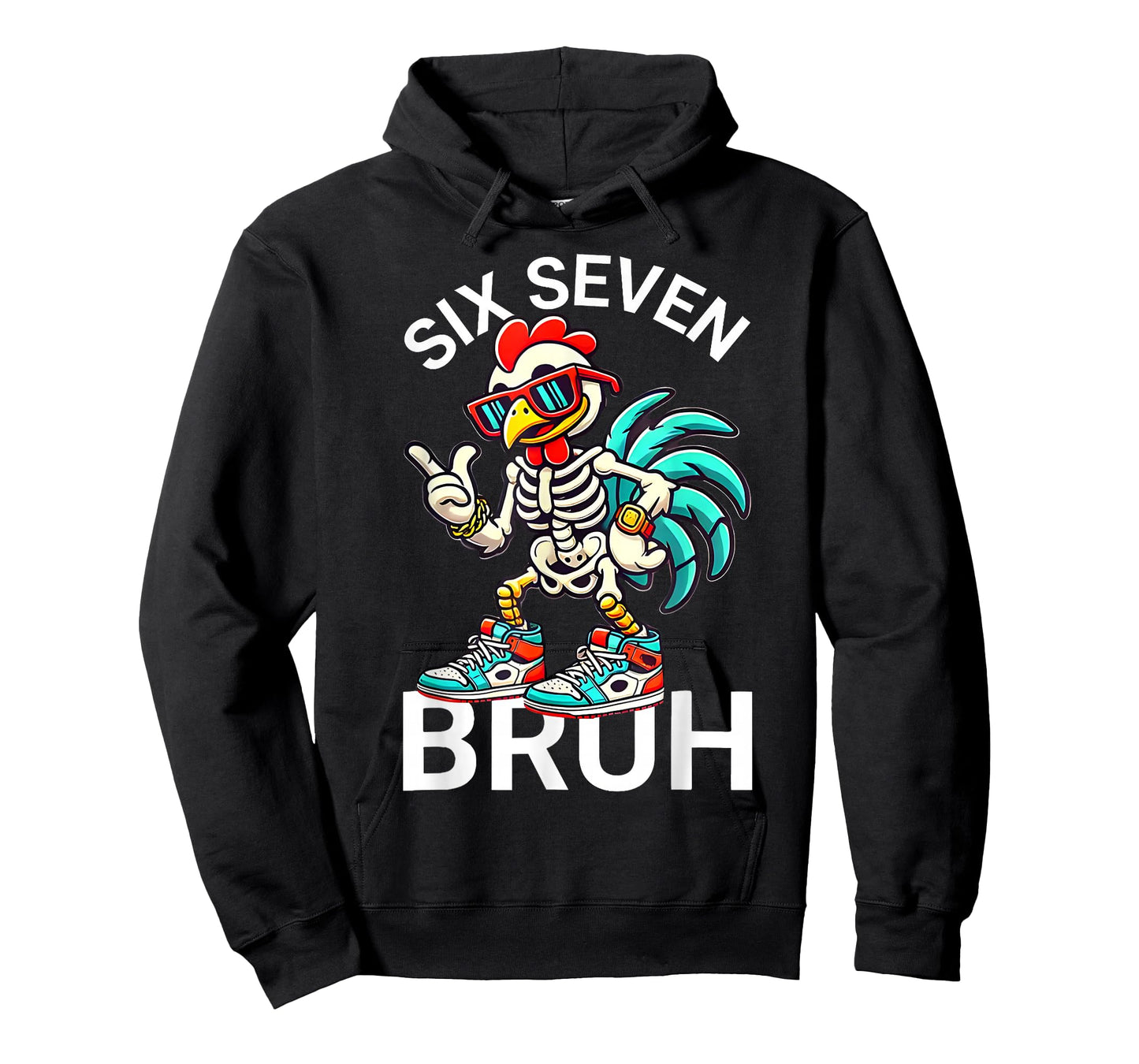 67 Halloween Meme 6 7 Chicken Skeleton Six Seven Funny Bruh T-Shirt