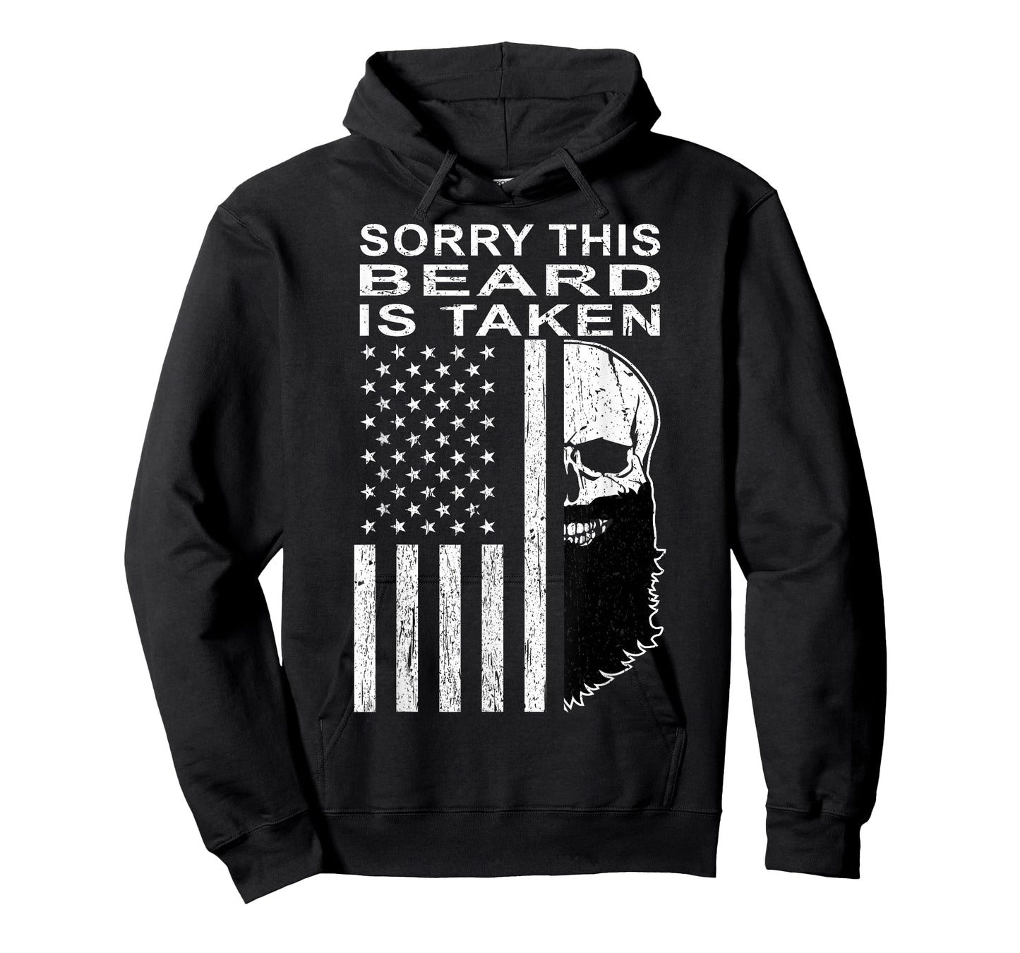 Sorry This Beard is Taken American Flag Skull Bearded Gifts T-Shirt
