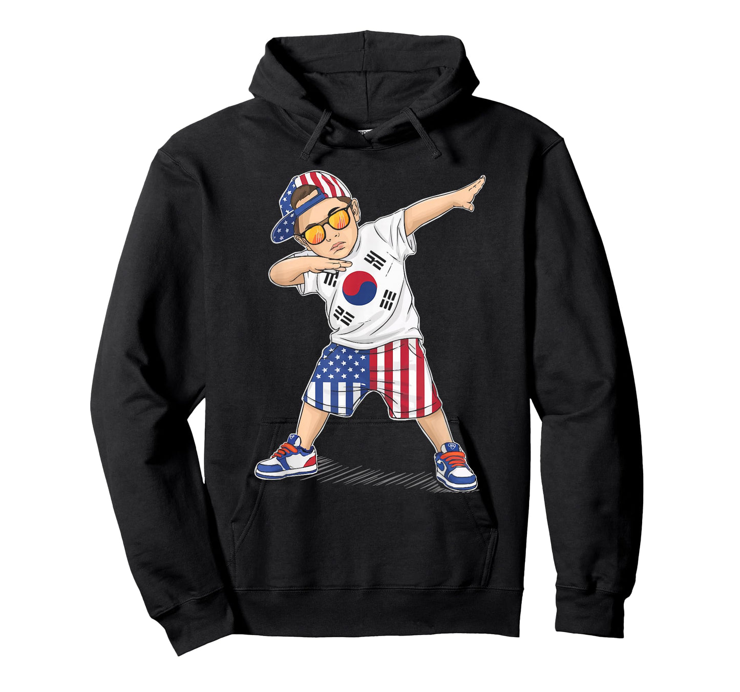 Half American Half Korean USA Flag South Korea America T-Shirt
