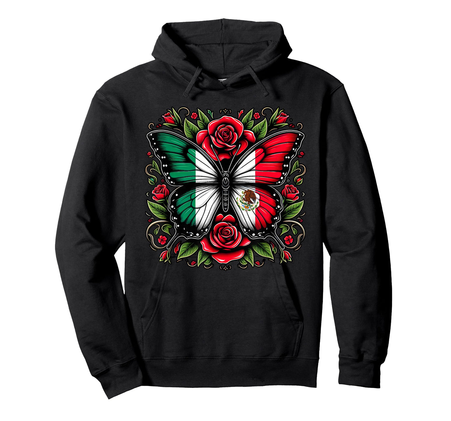 Mexican Independence Day Tee | Mexico Butterfly Flag Women's T-Shirt