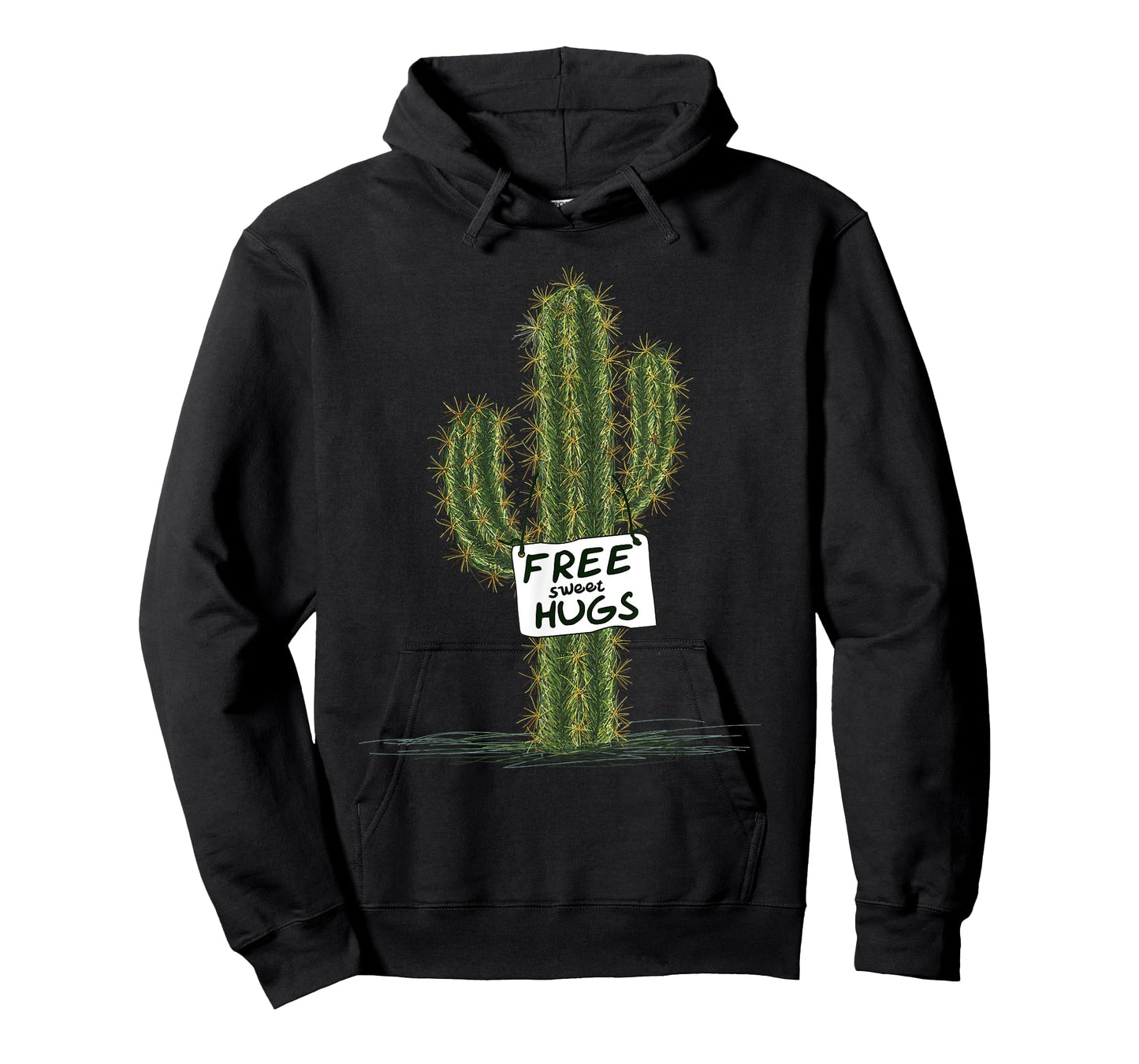 Cactus Cacti Funny Art Humor Free Sweet Hugs T-Shirt