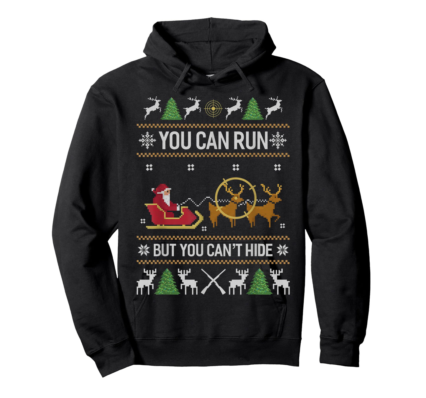 Deer Hunting Santa Hunter Ugly Christmas Sweater Xmas Gifts T-Shirt