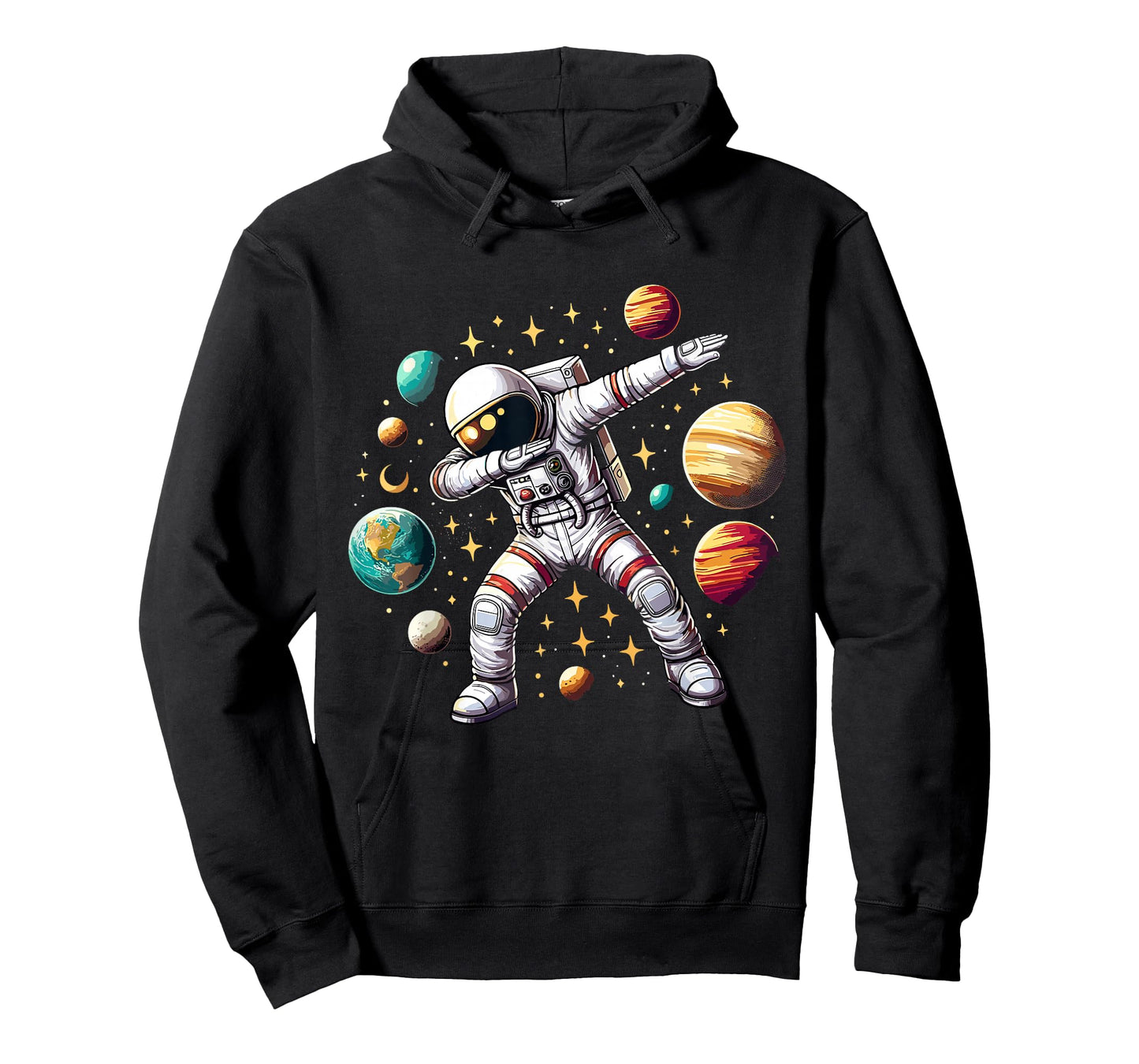 Astronaut Dabbing in Space Cosmic Galaxy Adventure Tee T-Shirt