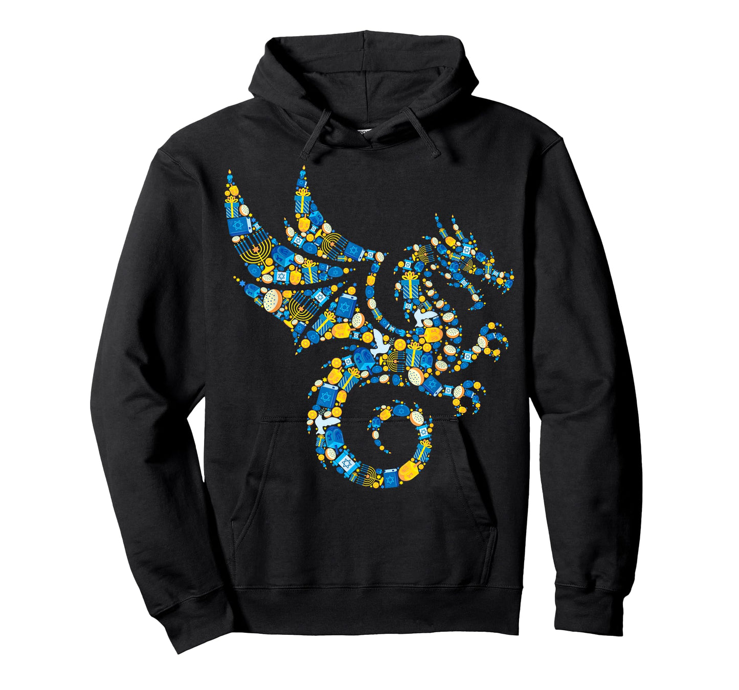 Funny Dragon Menorah Dreidel Happy Hanukkah Chanukah Pajamas T-Shirt