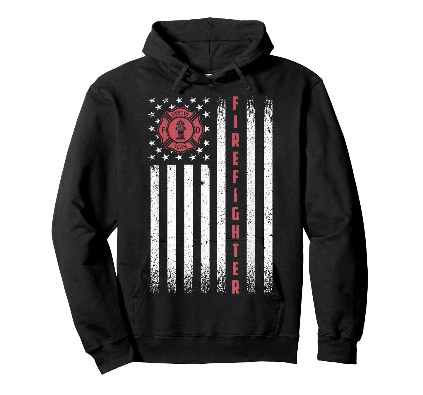 Firefighter Patriotic Usa American Flag T-Shirt