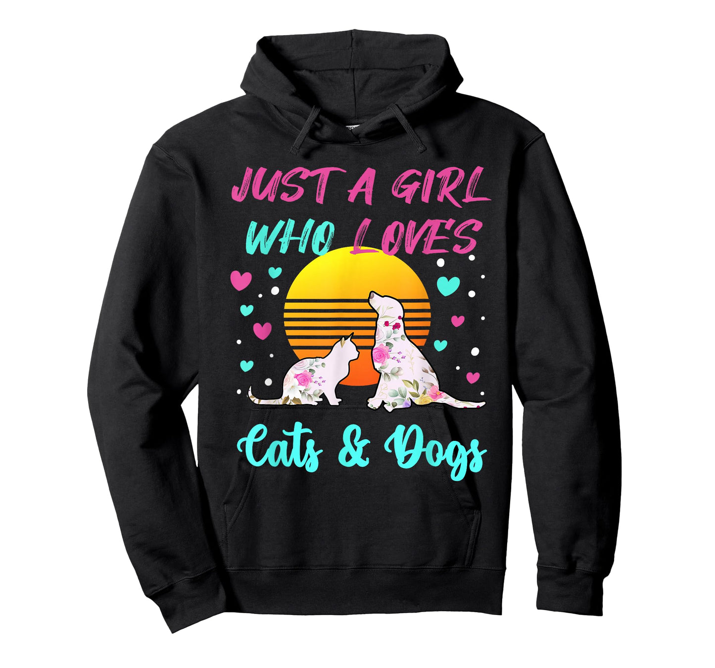 Just a Girl who Loves Cats and Dogs T-Shirt for Women T-Shirt