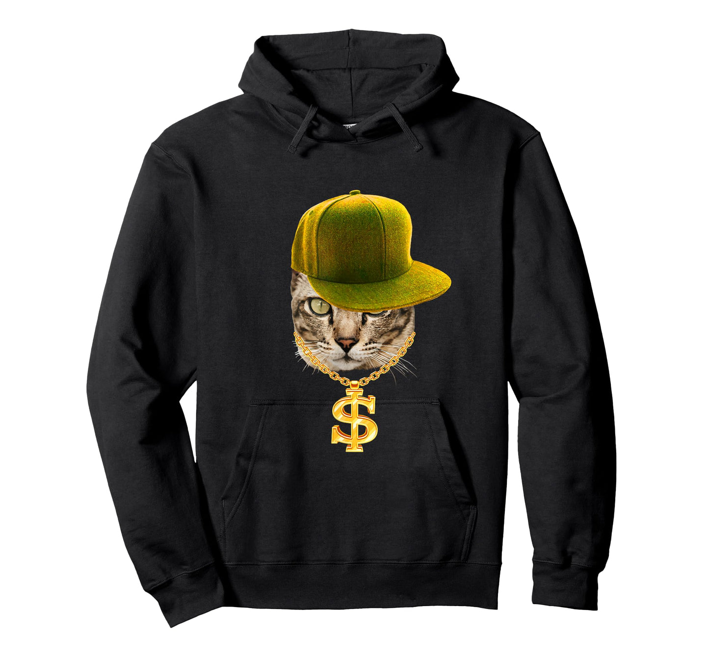 Rapper Cat with Cap and Chain Ghetto Hip Hop Culture T-Shirt