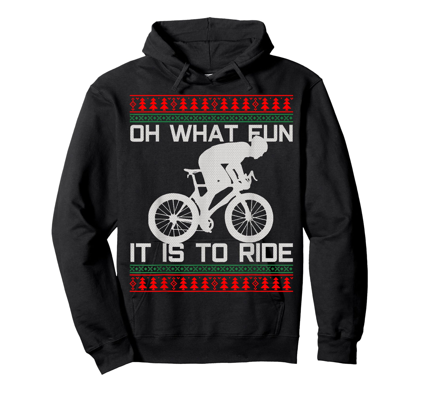 Cyclist Gift - Oh What Fun Ugly Christmas Cycling Road Bike T-Shirt