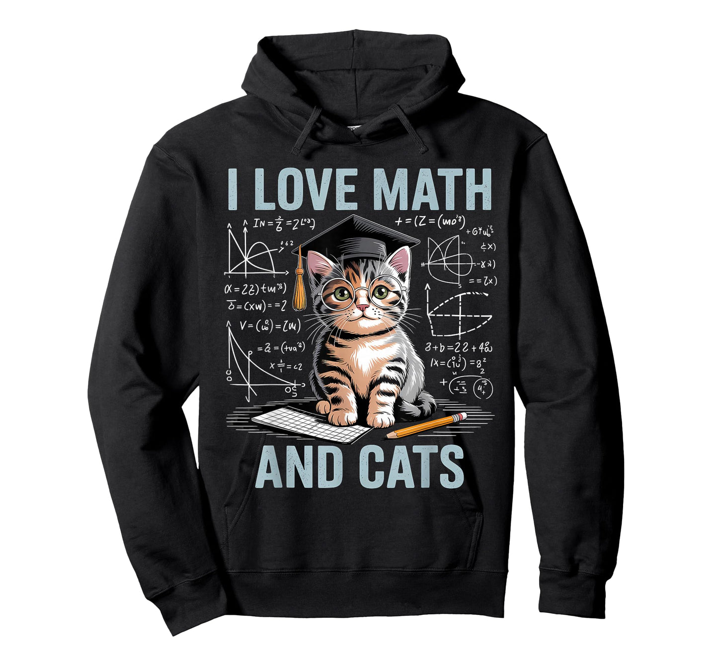 Math Cat Lover Funny Math Teacher I Love Math and Cats T-Shirt