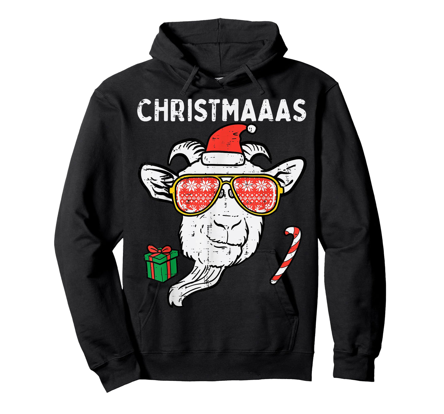 Christmas Goat Santa Xmas Farm Animal Farmer Men Women Kids T-Shirt