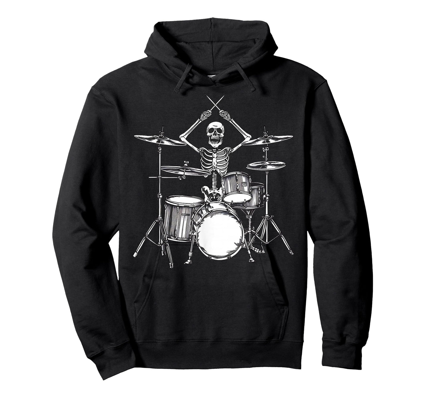 Skeleton Percussionist Drummer Halloween Rock & Roll Music T-Shirt