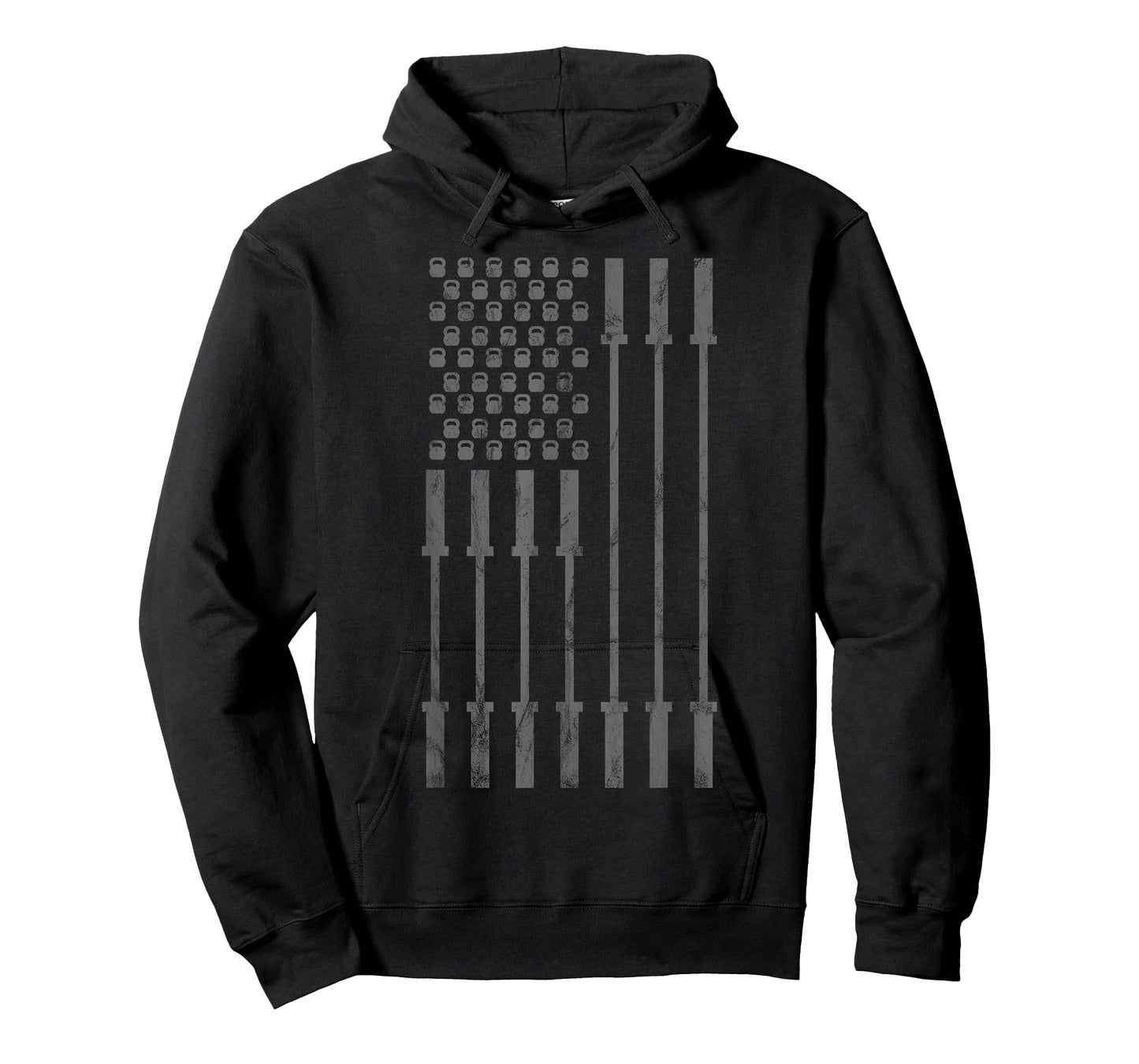 American Flag Kettlebell Barbell T-Shirt T-Shirt