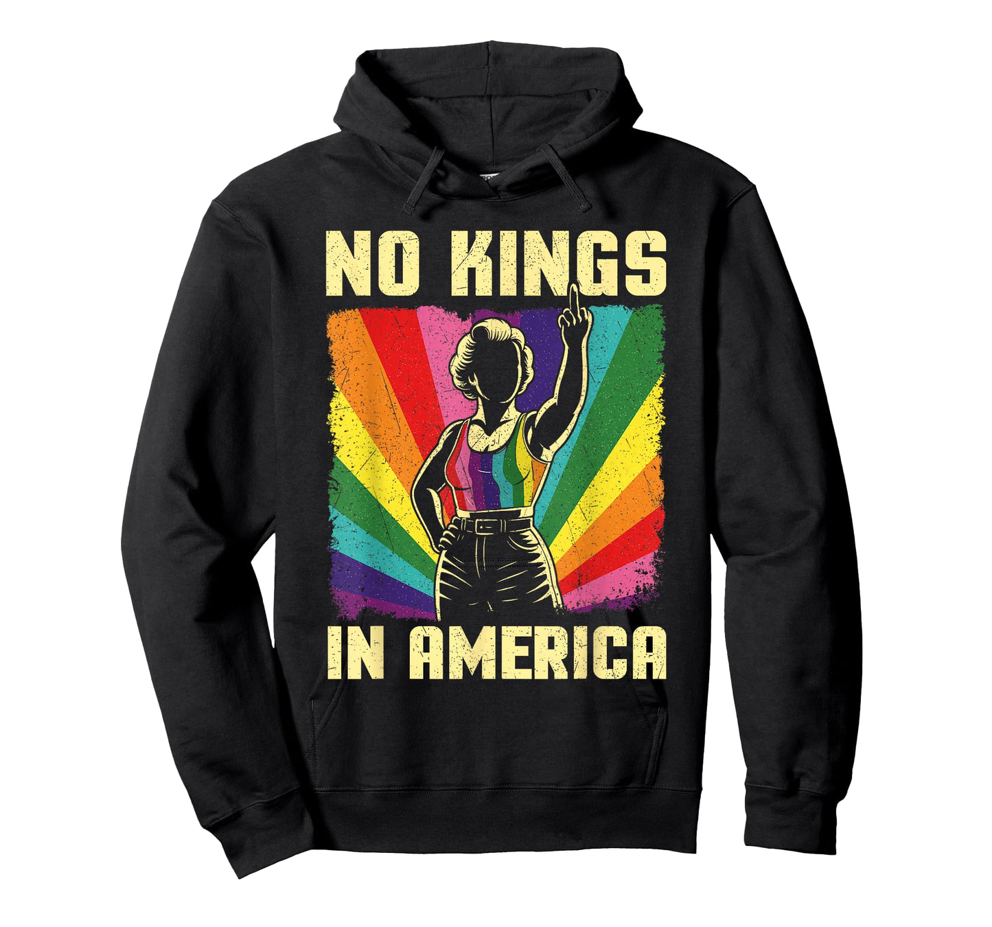 No Kings in America - Anti-Monarchy Statement Liberty LGBTQ T-Shirt