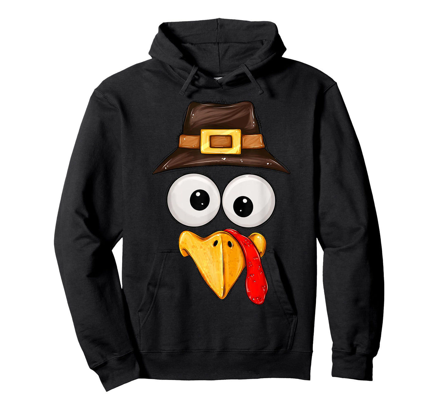 Cute Turkey Face Glasses Boys Kids Mens Thanksgiving Family T-Shirt