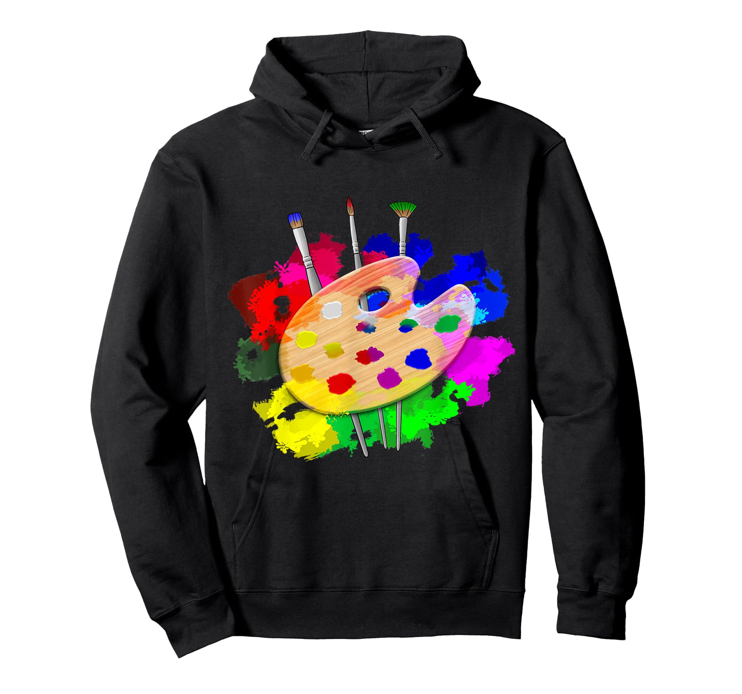 Artist Paint Palette and Brushes Art T-Shirt Small