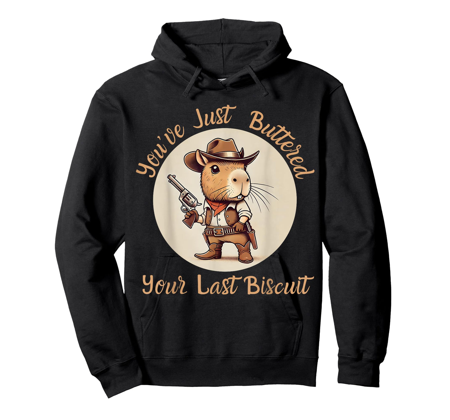 You've Just Buttered Your Last Biscuit Capybara Cowboy Cat T-Shirt