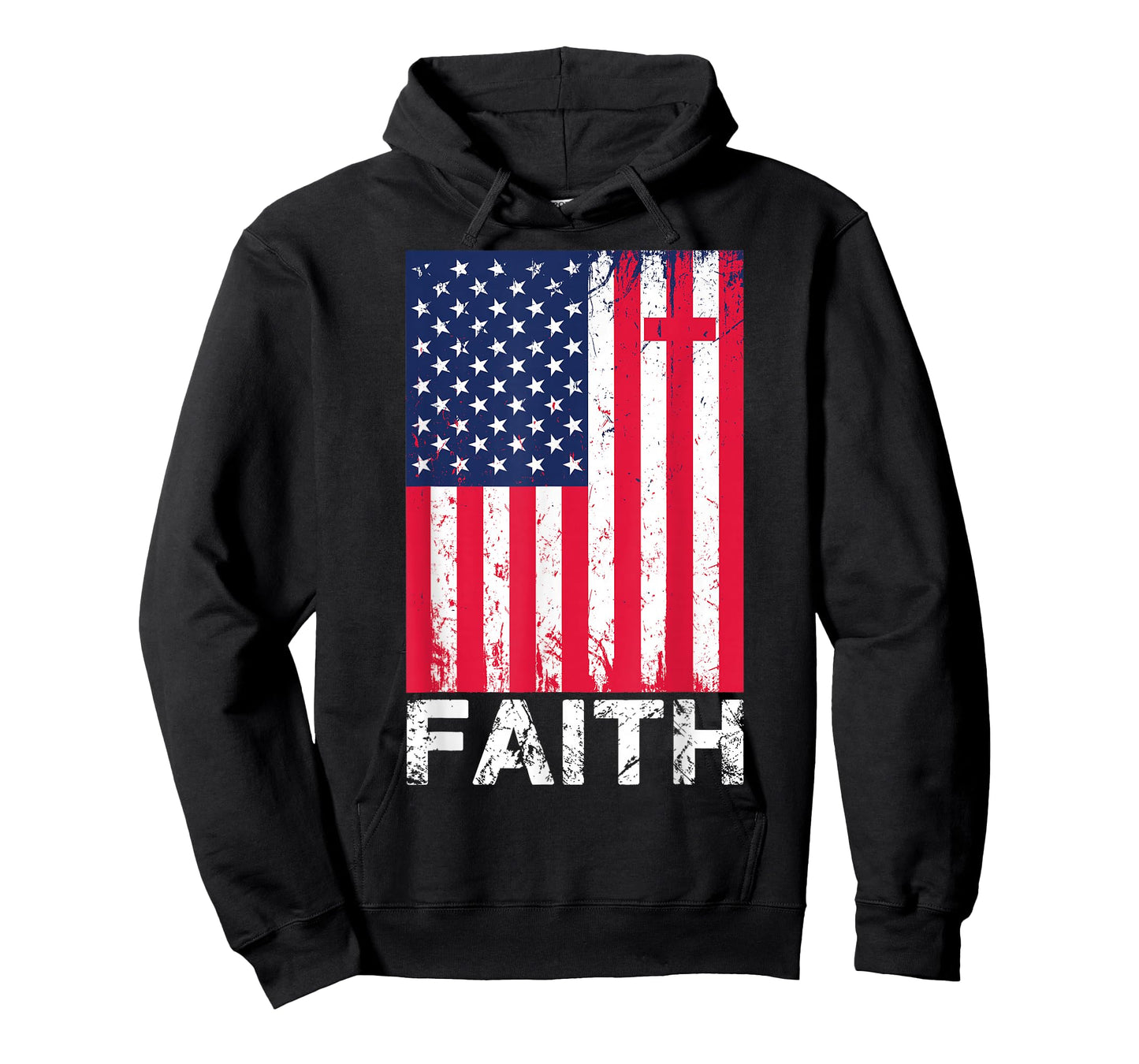 Patriotic Christian Faith Love Jesus American Flag Cross T-Shirt