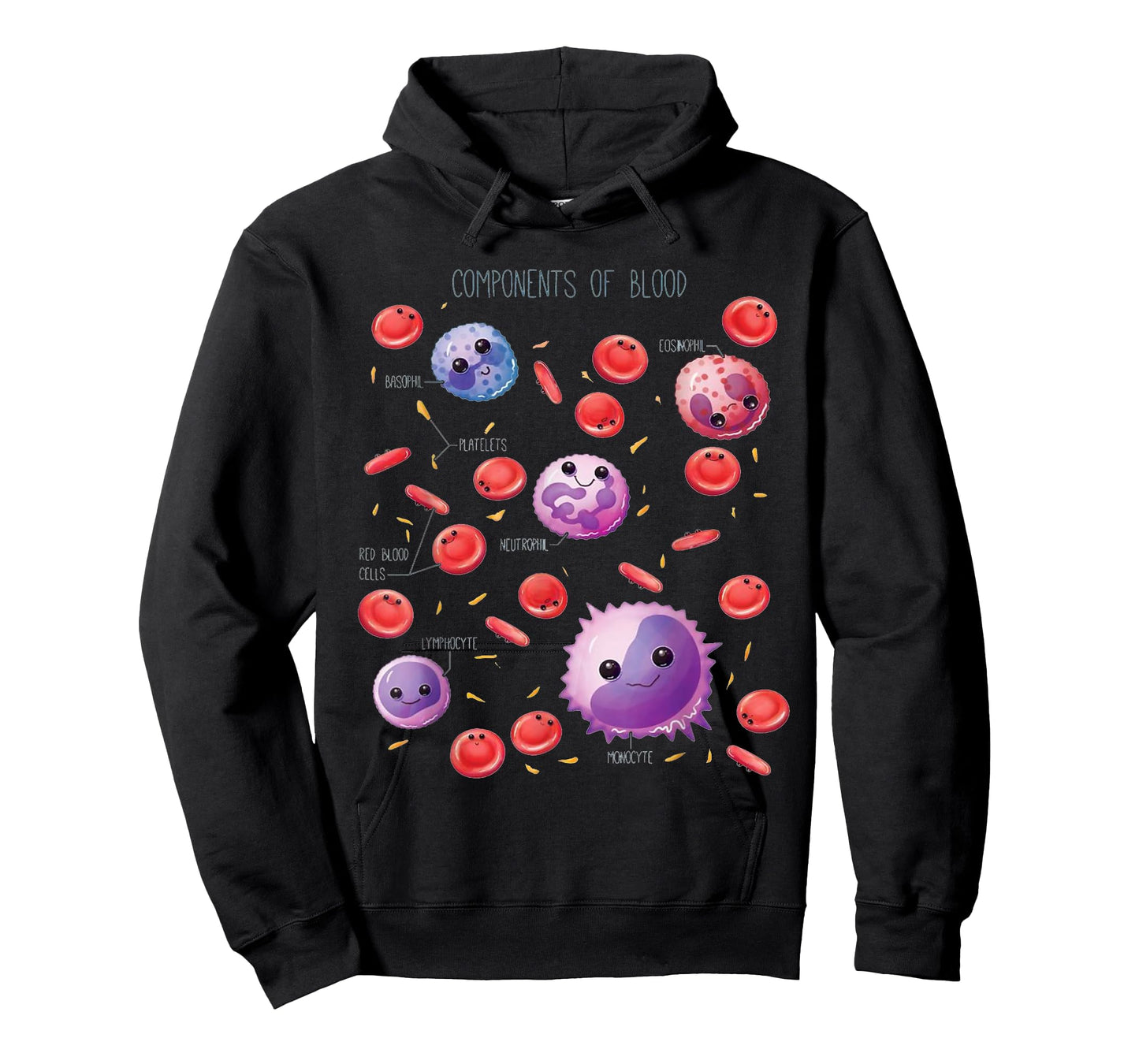 Cute Funny White And Red Blood Cells Components Of Blood T-Shirt