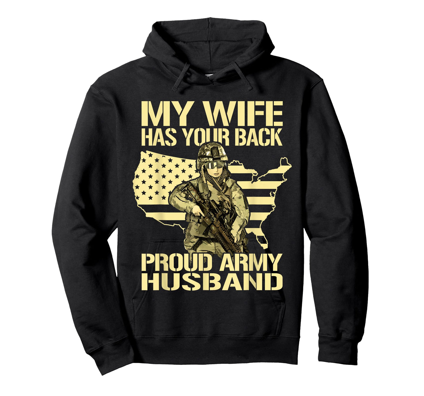 My Wife Has Your Back - Proud Army Husband Military Spouse T-Shirt