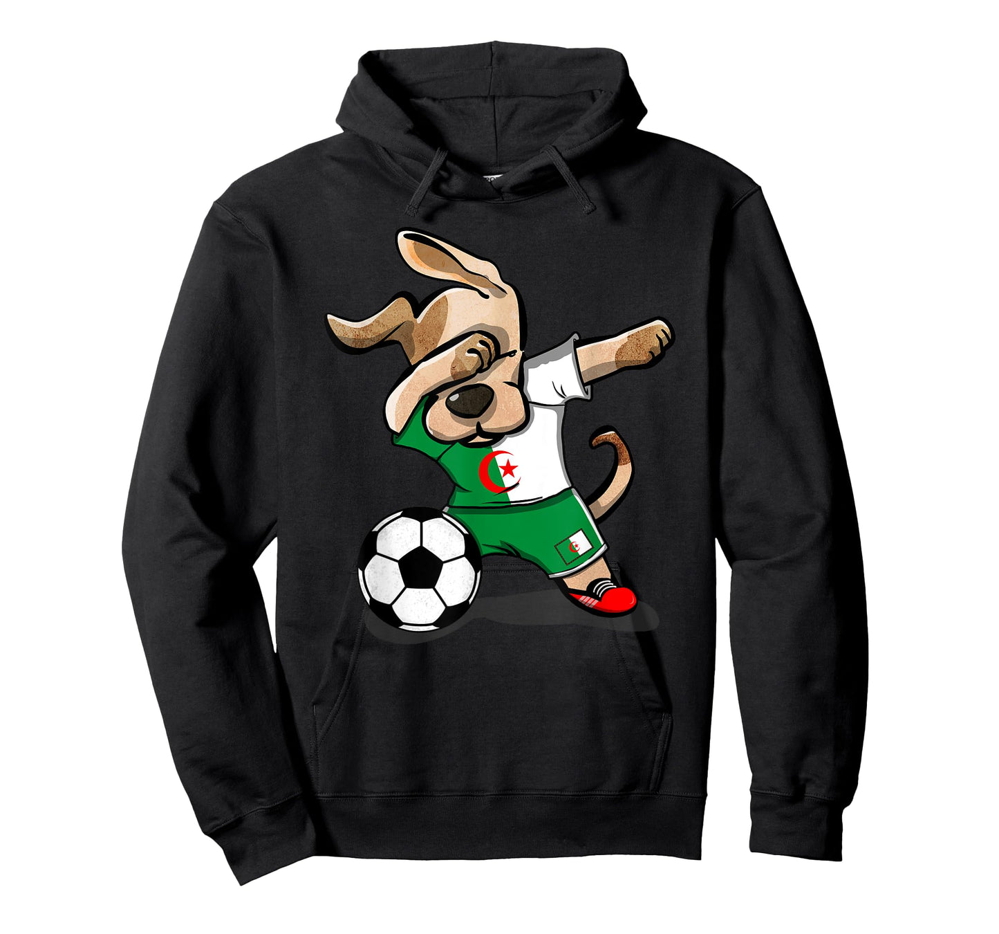 Dabbing Dog Algeria Soccer Jersey Algerian Football Lover T-Shirt