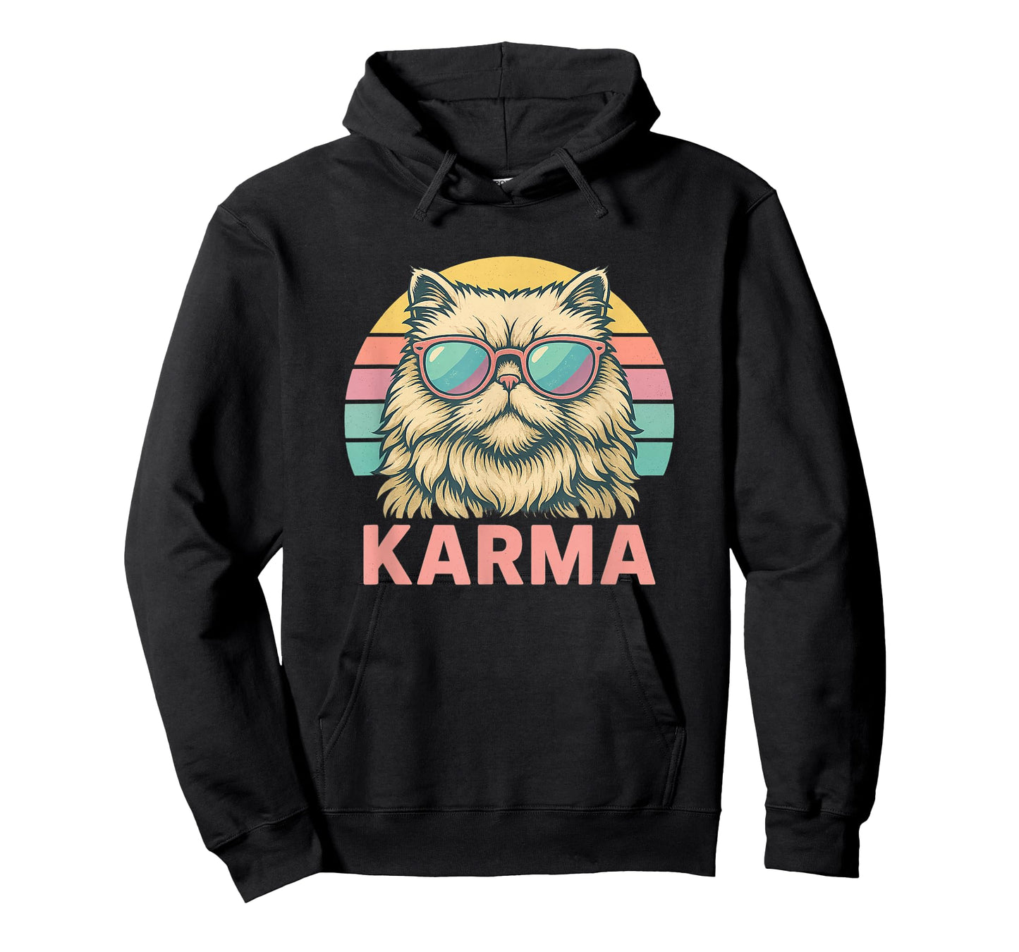 Vintage Retro Cat Music for Teens Girls Kids Women Men Karma T-Shirt
