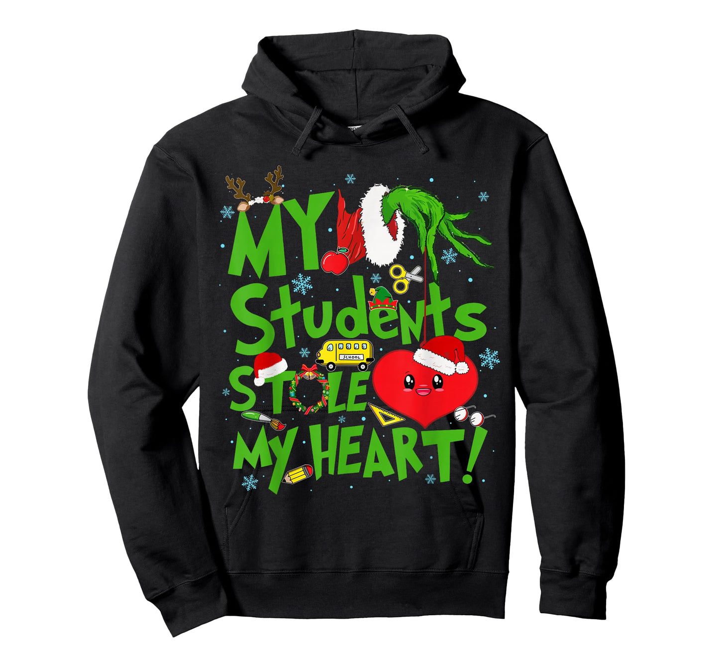 My Students Stole Teacher My Heart Holiday Merry Christmas T-Shirt