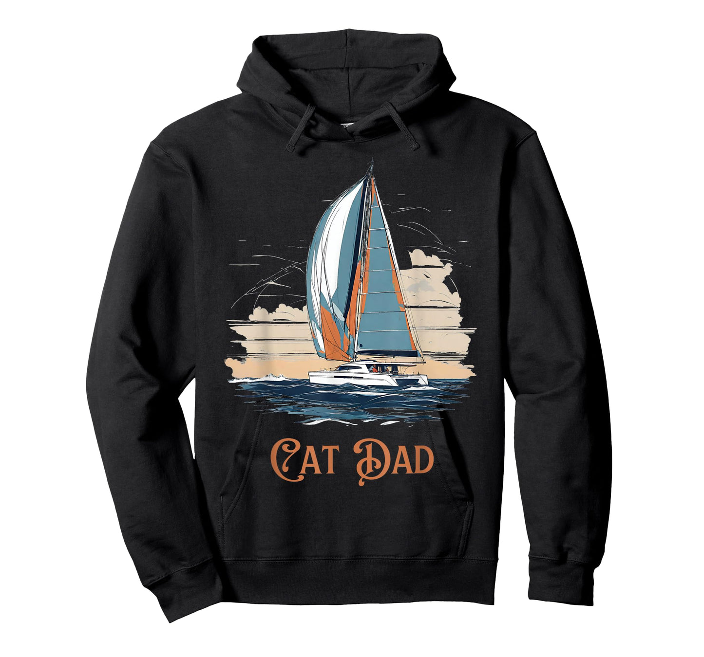Cat Dad - Funny Men's Vintage Catamaran Sailing T-Shirt