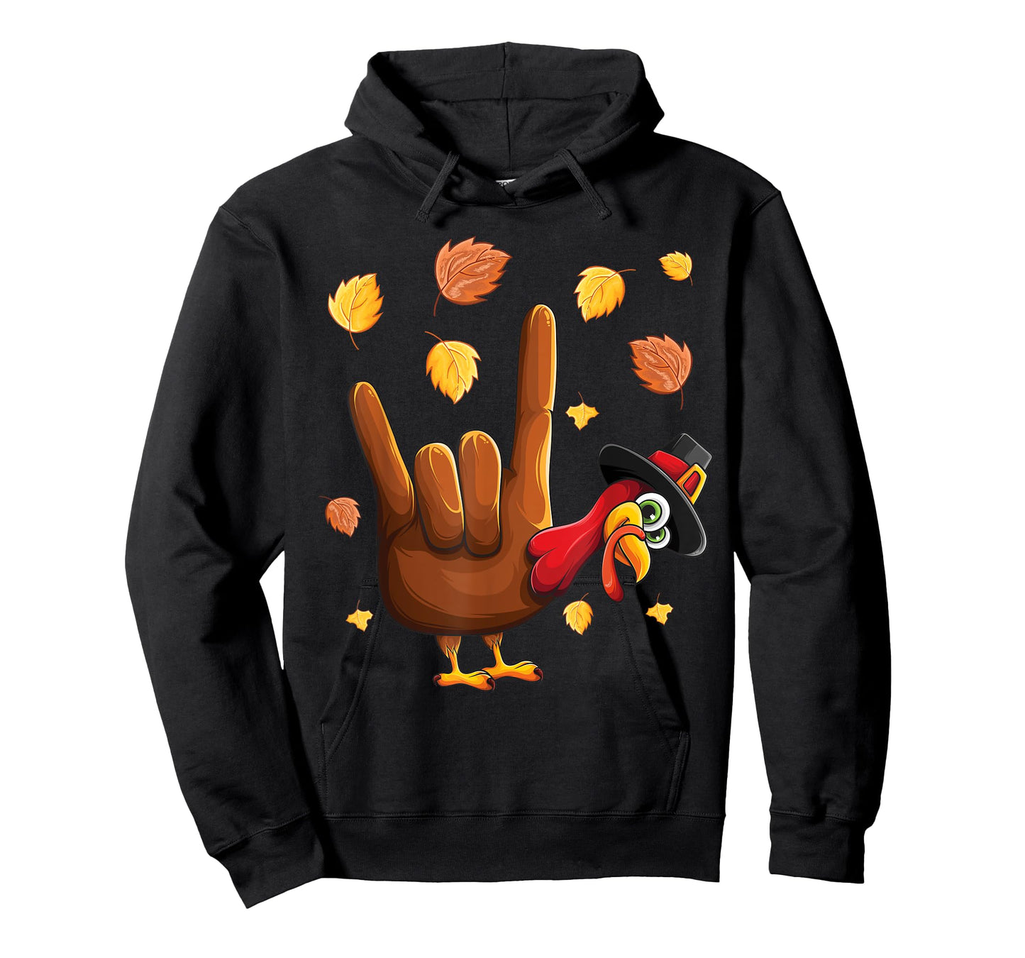 ASL Tukey American Sign Language I Love You Thanksgiving T-Shirt