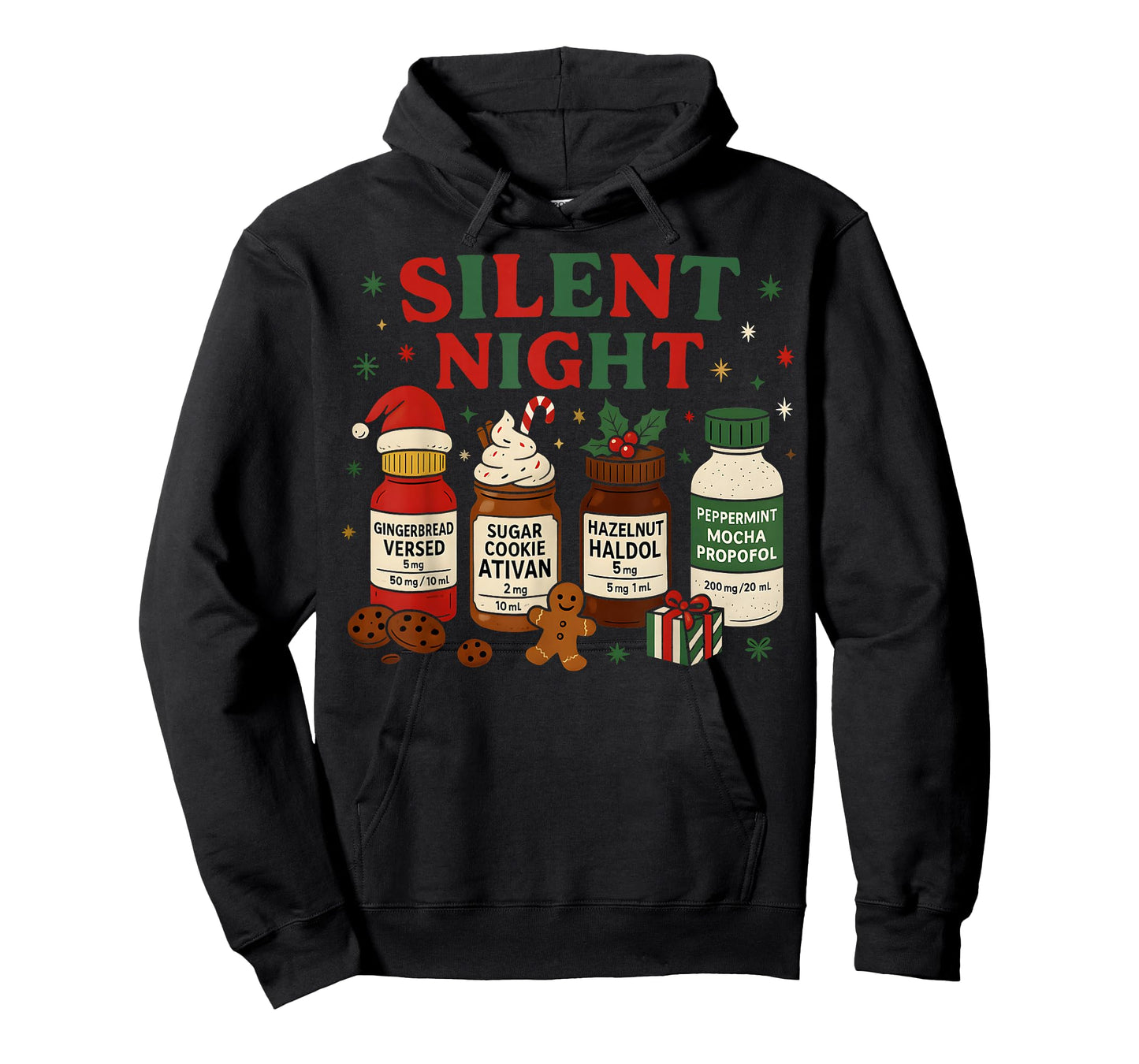 Silent Night Propofol ICU Nurse Funny Christmas Medical Xmas T-Shirt