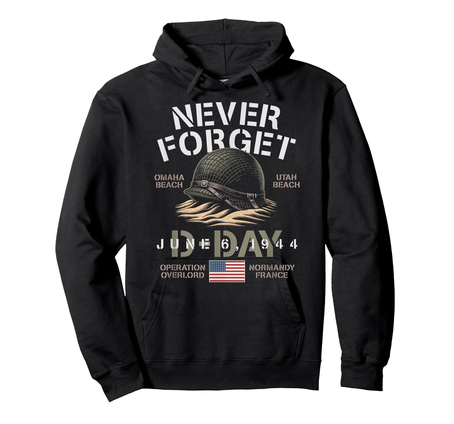 Never Forget D-Day June 6, 1944 USA Omaha Utah Beach Helmet T-Shirt