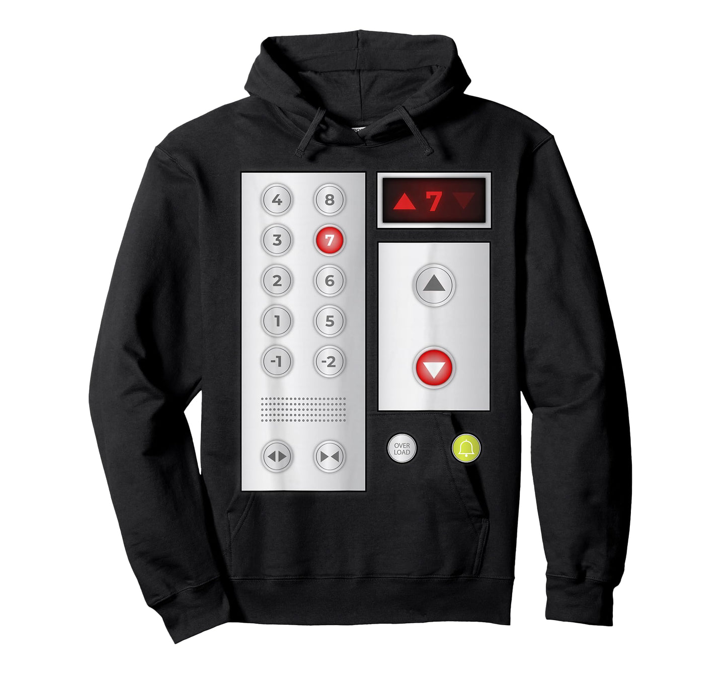 Cool Elevator Buttons Art Men Women Lift Halloween Costume T-Shirt