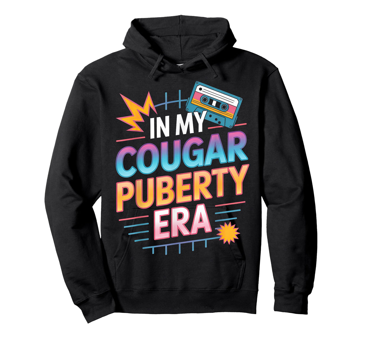 Retro 80s 90s Funny Menopause Midlife Cougar Puberty T-Shirt