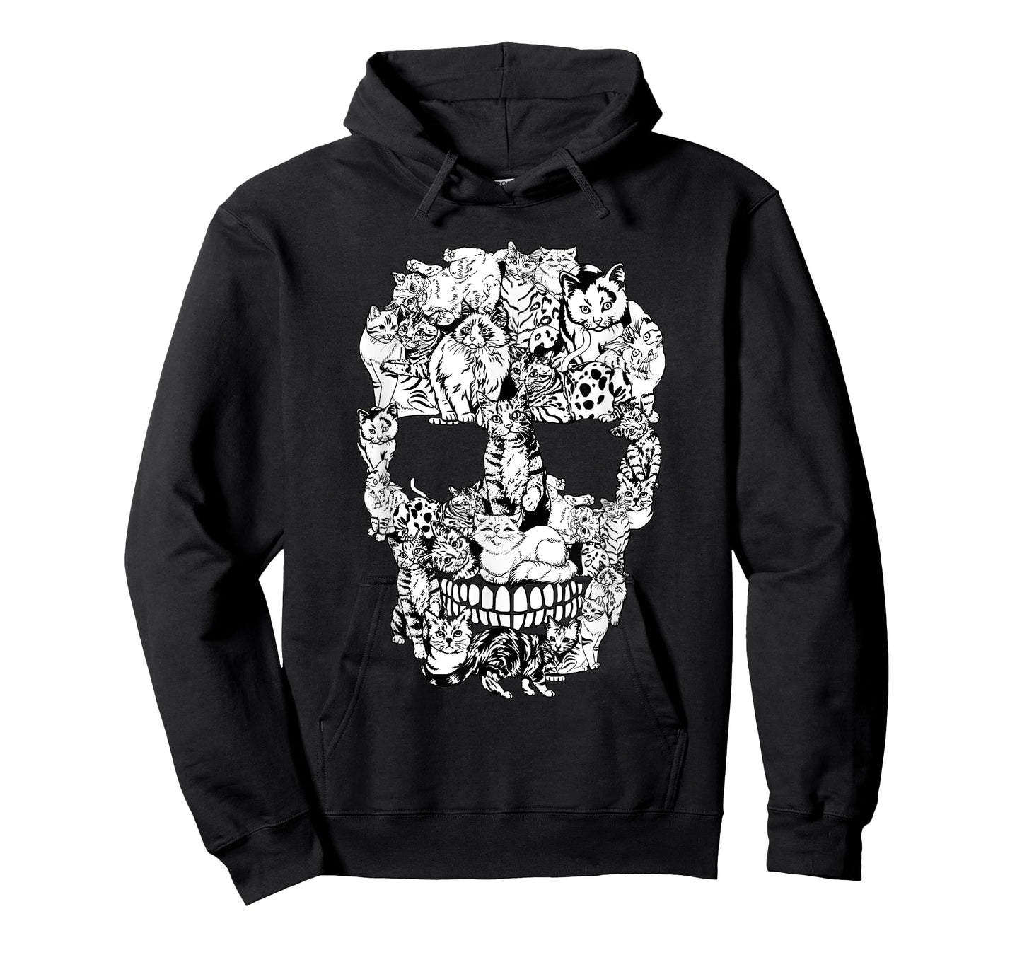 Funny Cat Skull Skeleton Halloween Costume Men Women Kids T-Shirt