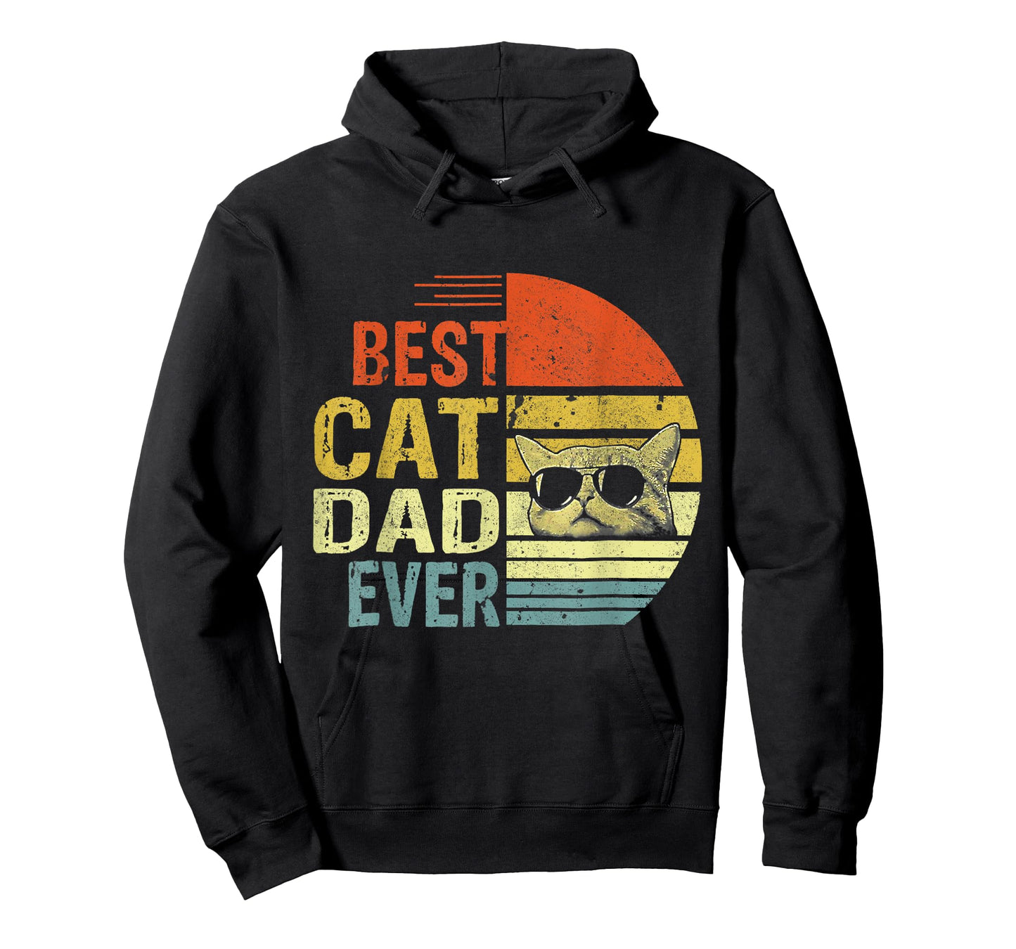 Vintage Best Cat Dad Ever Funny Cat Daddy Father Day Men Women T-Shirt