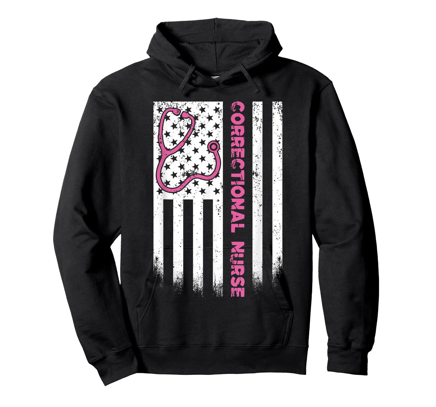 Correctional Nurse American flag US Stethoscope RN Patriotic T-Shirt