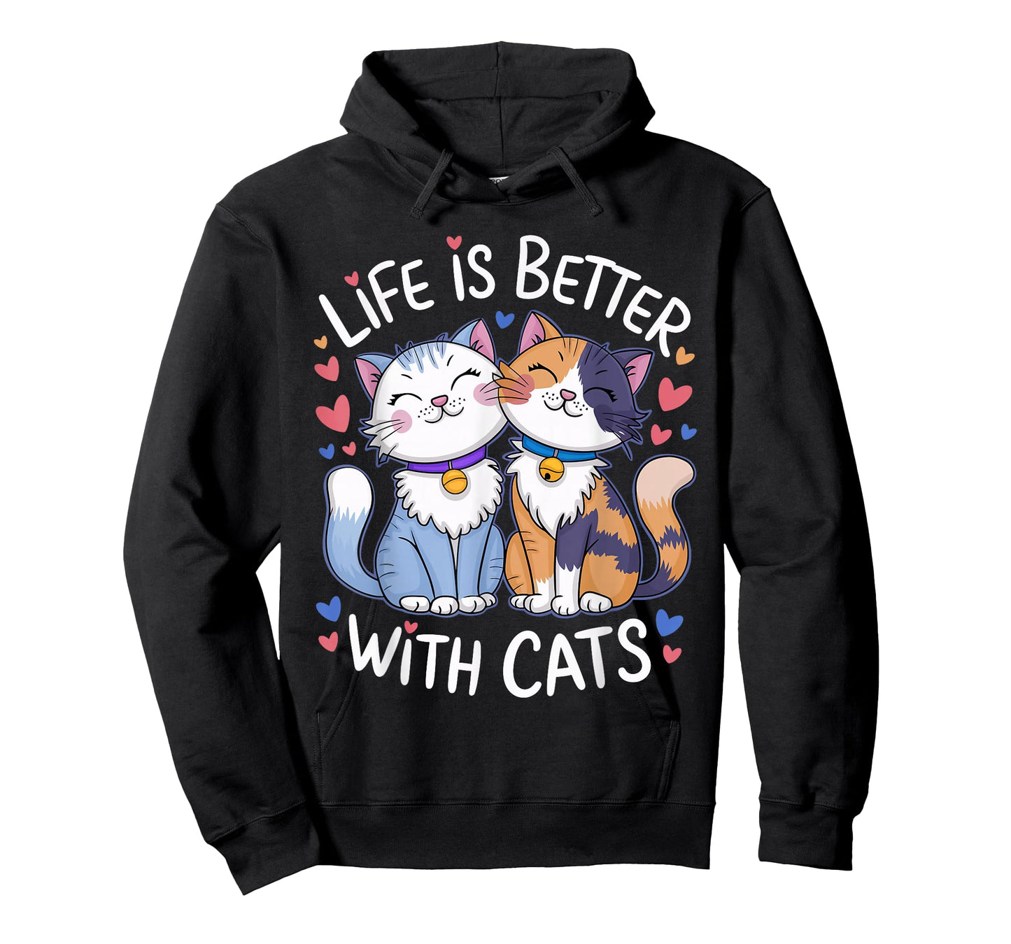 Life Is Better With Cats Cute Cat Lover Valentine's T-Shirt