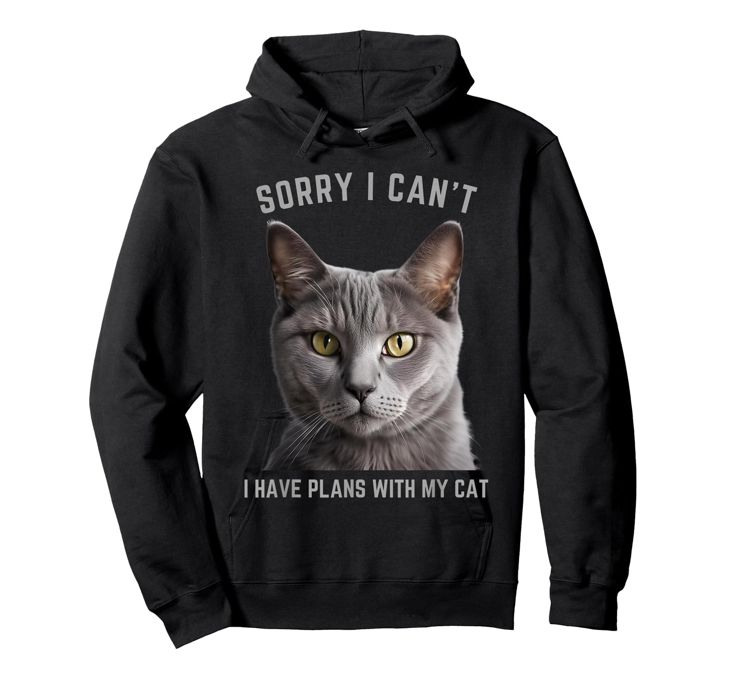 Sorry I Can't I Have Plans with My Cat - Gray Cat T-Shirt