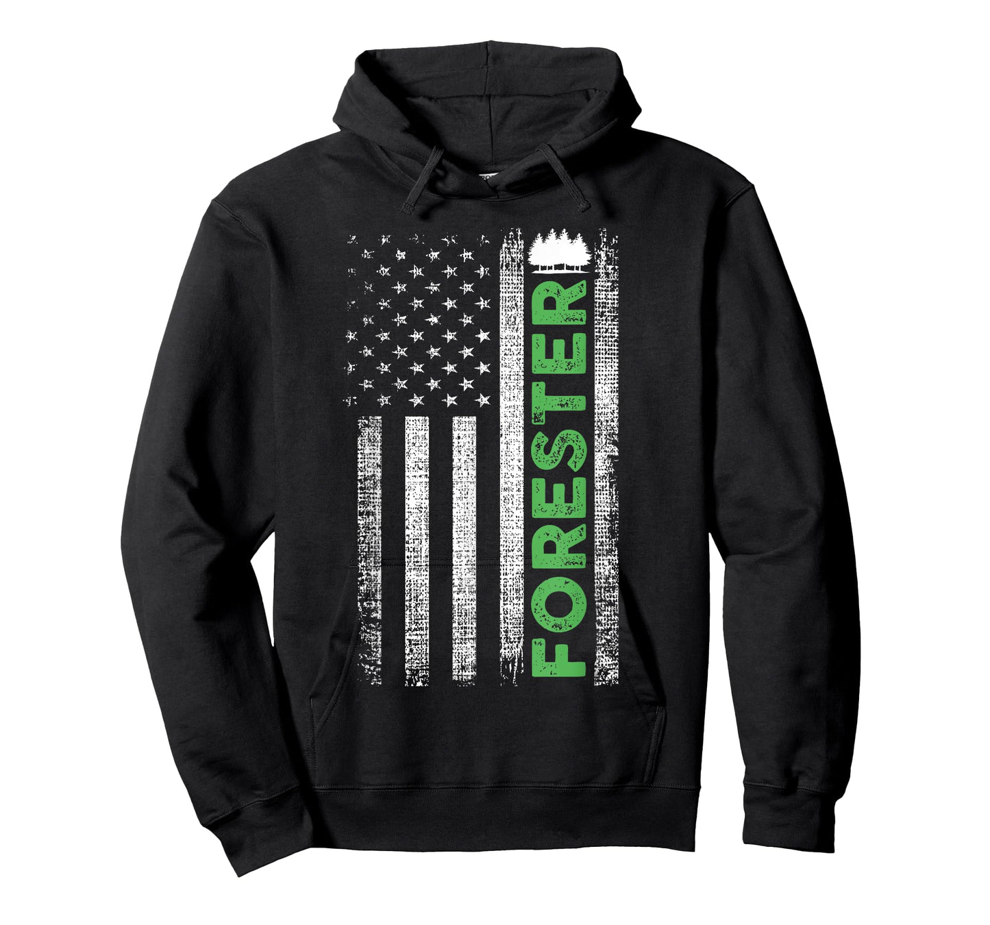 Forest Forestry Worker American Flag Forester T-Shirt