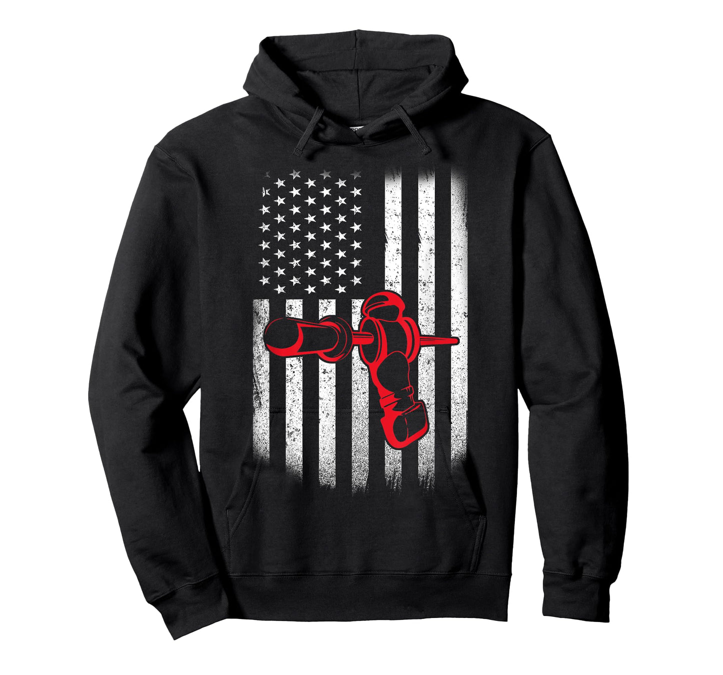Vintage Distressed American Flag Patriotic Foosball T-Shirt for Women Men