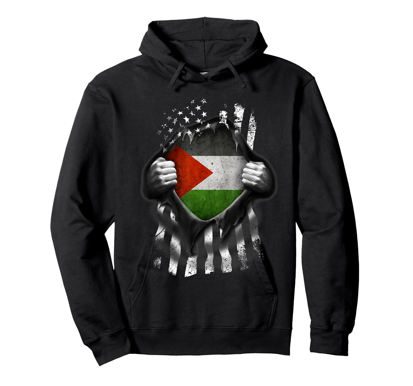 Palestinian American Flag T Shirt. Palestine National Flag T-Shirt