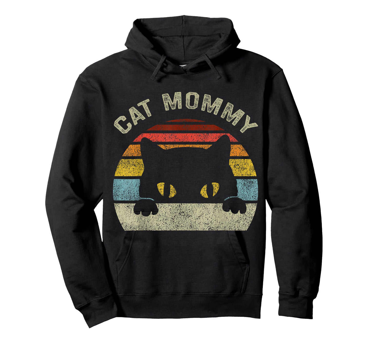 Cat Mommy Women Vintage Retro Black Cats Mom Mothers Day T-Shirt Small