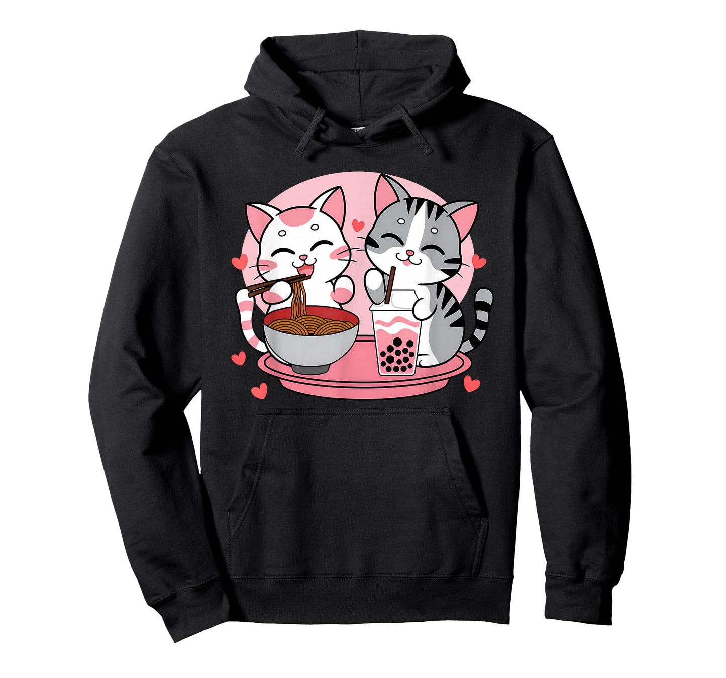 Funny Boba Ramen Cats Kawaii Anime Japan Cute Neko Cat T-Shirt