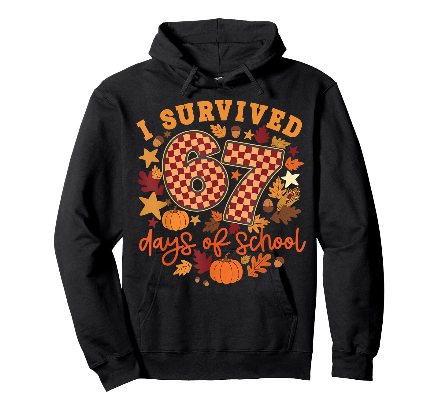 I Survived 67 Days of School Funny Teacher Thanksgiving Fall T-Shirt