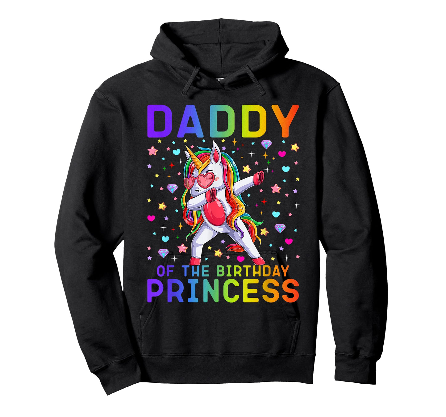 Daddy of the Birthday Princess Girl Dabbing Unicorn Dadacorn T-Shirt