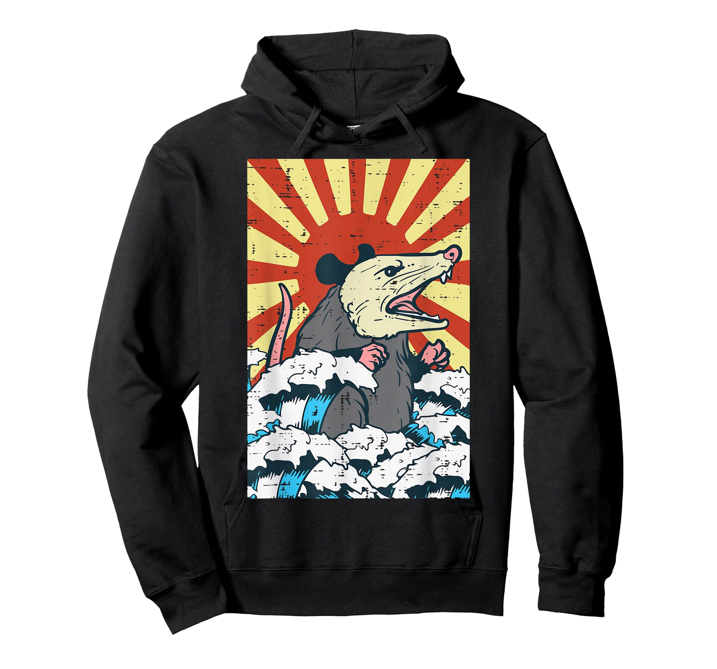 Opossum Japan Sun Wave Vintage Possum Monster Men Women Kids T-Shirt