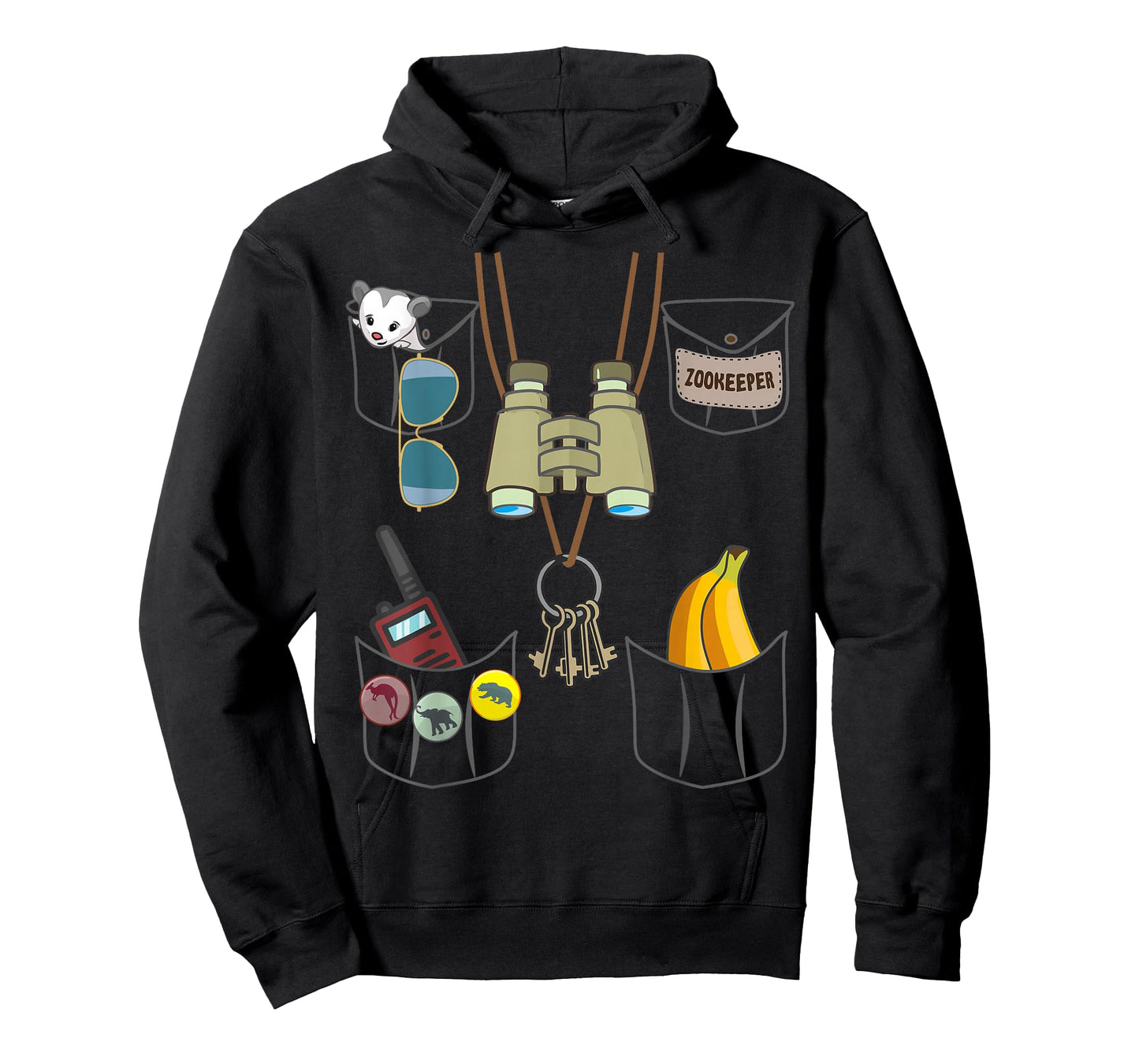 Zookeeper Halloween Jungle Safari Explorer Imitation Costume T-Shirt